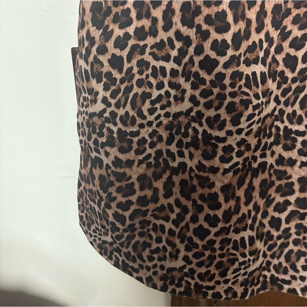 Anthropologie Leopard Print Mini Dress in Brown and Black - Picture 6 of 14